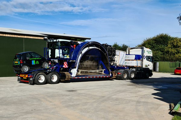 14ft diameter tracked bagger, Ready to leave the yard
