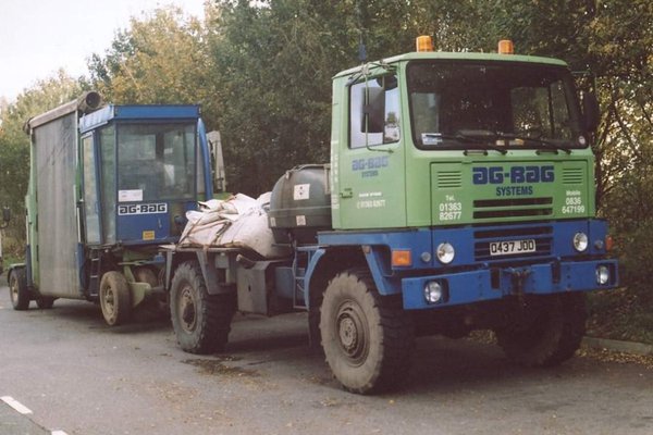 Bedford TM towing Aa10ft diameter bagger